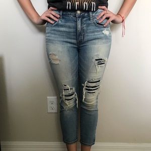 Hi-rise jegging crop super stretch